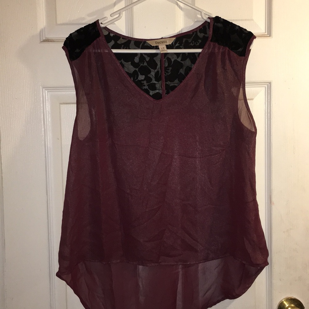 Degree burgundy tank